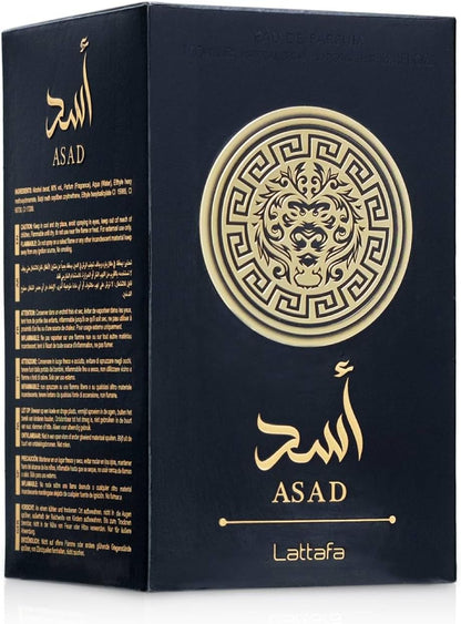 Lattafa Asad Parfum De Luxe Longue Durée Parfum Rafraîchissant Oud Et Musc 100 Ml Unisexe 100.0 G