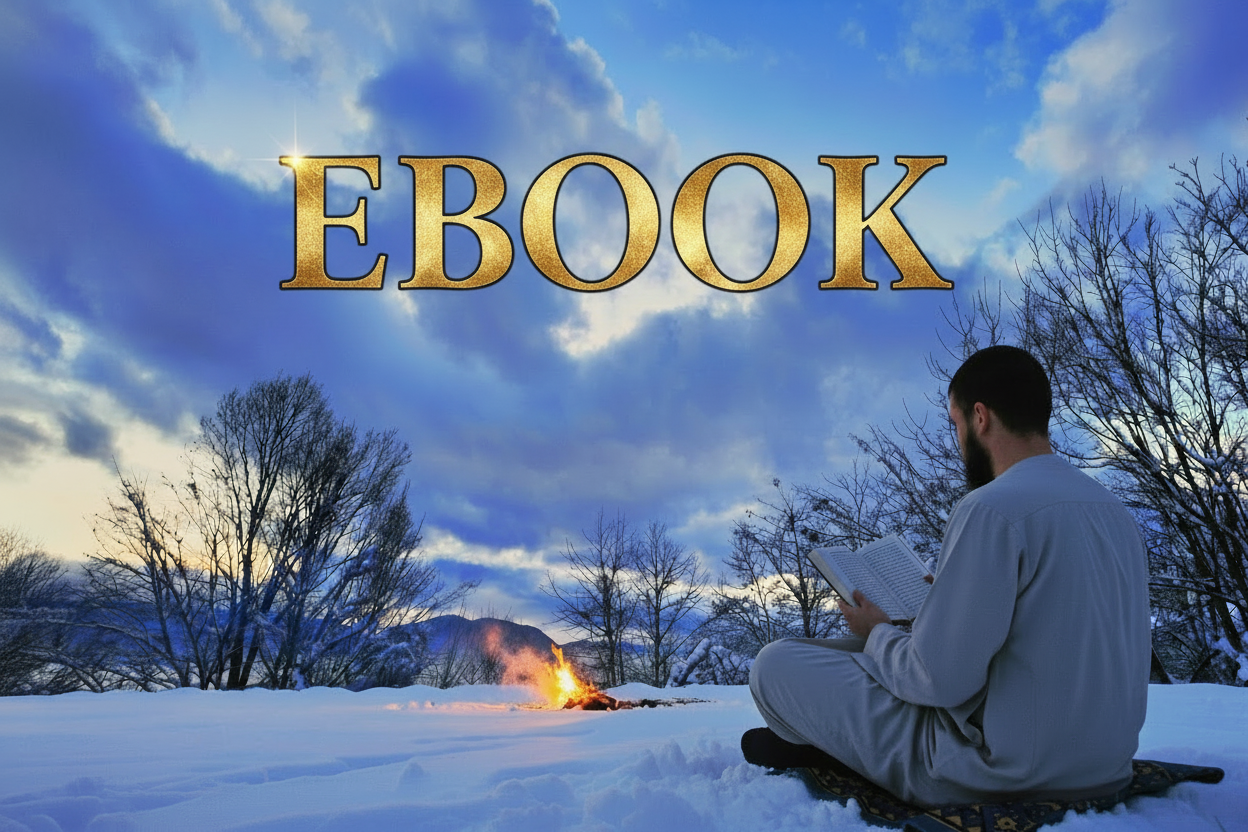 EBOOK or luxe sur image ambiance neige