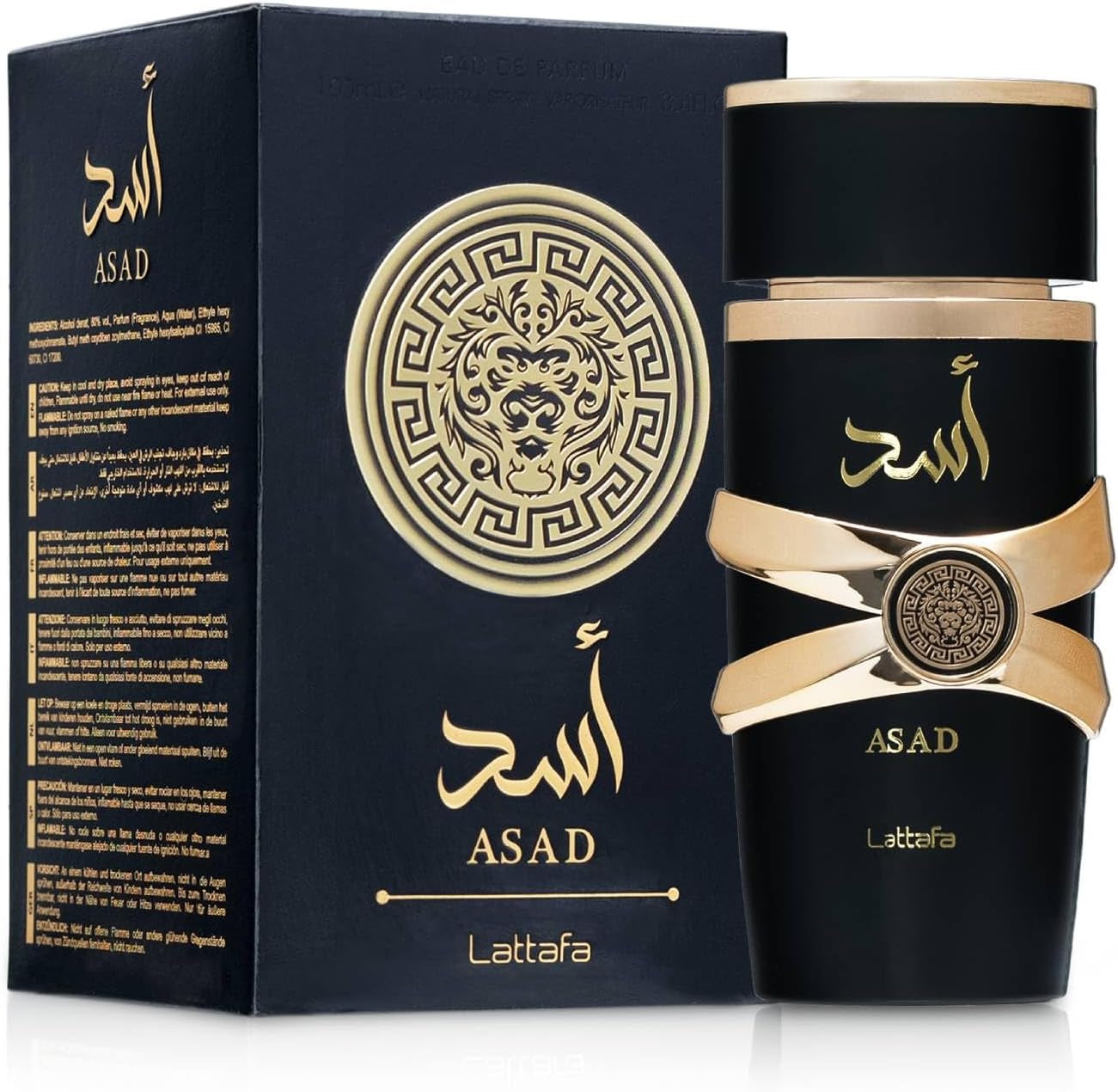 Lattafa Asad Parfum De Luxe Longue Durée Parfum Rafraîchissant Oud Et Musc 100 Ml Unisexe 100.0 G